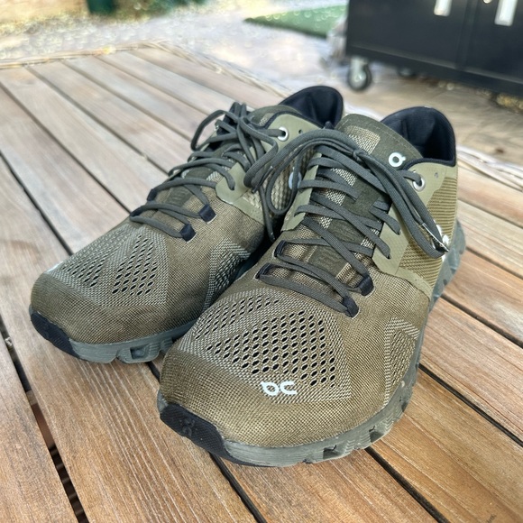 On Running Shoes Olive Army Green Athletic Sneakers Walking Work✨Like New - Picture 3 of 7